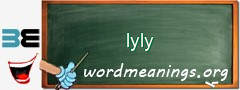 WordMeaning blackboard for lyly